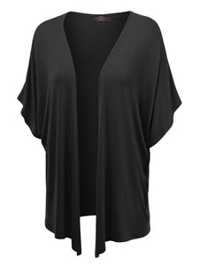 WSK1310 Womens Short Sleeve Dolman Cardigan