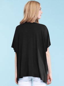 WSK1310 Womens Short Sleeve Dolman Cardigan