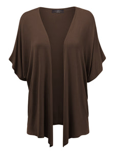 WSK1310 Womens Short Sleeve Dolman Cardigan