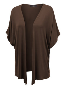 WSK1310 Womens Short Sleeve Dolman Cardigan