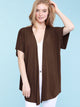 WSK1310 Womens Short Sleeve Dolman Cardigan