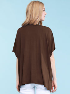 WSK1310 Womens Short Sleeve Dolman Cardigan