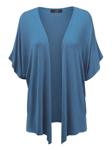 WSK1310 Womens Short Sleeve Dolman Cardigan