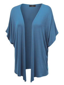 WSK1310 Womens Short Sleeve Dolman Cardigan