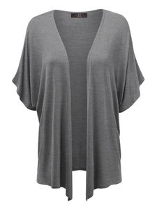 WSK1310 Womens Short Sleeve Dolman Cardigan