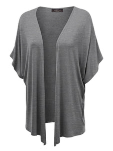 WSK1310 Womens Short Sleeve Dolman Cardigan