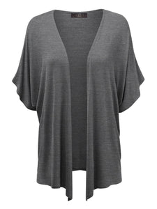 WSK1310 Womens Short Sleeve Dolman Cardigan