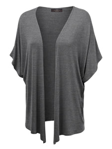 WSK1310 Womens Short Sleeve Dolman Cardigan