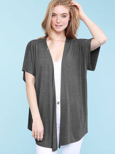 WSK1310 Womens Short Sleeve Dolman Cardigan