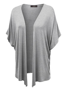 WSK1310 Womens Short Sleeve Dolman Cardigan