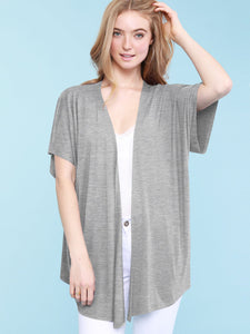 WSK1310 Womens Short Sleeve Dolman Cardigan