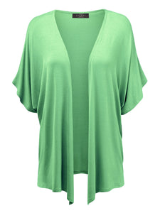 WSK1310 Womens Short Sleeve Dolman Cardigan