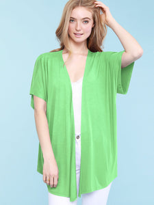 WSK1310 Womens Short Sleeve Dolman Cardigan