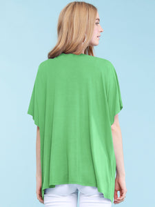 WSK1310 Womens Short Sleeve Dolman Cardigan