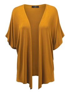 WSK1310 Womens Short Sleeve Dolman Cardigan