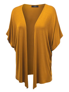 WSK1310 Womens Short Sleeve Dolman Cardigan