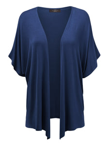 WSK1310 Womens Short Sleeve Dolman Cardigan