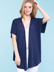 WSK1310 Womens Short Sleeve Dolman Cardigan