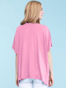 WSK1310 Womens Short Sleeve Dolman Cardigan