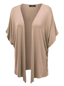 WSK1310 Womens Short Sleeve Dolman Cardigan
