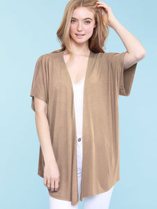 WSK1310 Womens Short Sleeve Dolman Cardigan