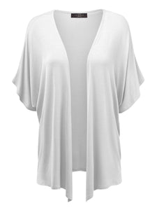 WSK1310 Womens Short Sleeve Dolman Cardigan