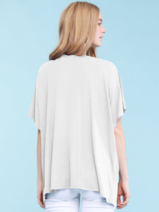 WSK1310 Womens Short Sleeve Dolman Cardigan