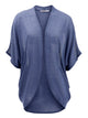 WSK1528 Womens Short Sleeve Open-Front Batwing Cardigan