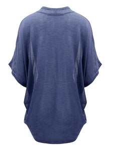 WSK1528 Womens Short Sleeve Open-Front Batwing Cardigan