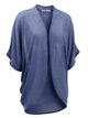 WSK1528 Womens Short Sleeve Open-Front Batwing Cardigan