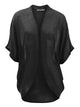 WSK1528 Womens Short Sleeve Open-Front Batwing Cardigan