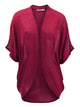 WSK1528 Womens Short Sleeve Open-Front Batwing Cardigan