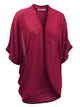 WSK1528 Womens Short Sleeve Open-Front Batwing Cardigan