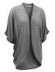 WSK1528 Womens Short Sleeve Open-Front Batwing Cardigan