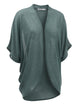 WSK1528 Womens Short Sleeve Open-Front Batwing Cardigan