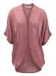 WSK1528 Womens Short Sleeve Open-Front Batwing Cardigan