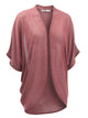 WSK1528 Womens Short Sleeve Open-Front Batwing Cardigan
