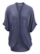 WSK1528 Womens Short Sleeve Open-Front Batwing Cardigan