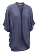 WSK1528 Womens Short Sleeve Open-Front Batwing Cardigan