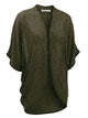 WSK1528 Womens Short Sleeve Open-Front Batwing Cardigan
