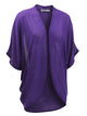 WSK1528 Womens Short Sleeve Open-Front Batwing Cardigan