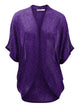 WSK1528 Womens Short Sleeve Open-Front Batwing Cardigan