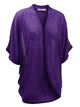 WSK1528 Womens Short Sleeve Open-Front Batwing Cardigan