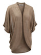 WSK1528 Womens Short Sleeve Open-Front Batwing Cardigan
