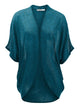 WSK1528 Womens Short Sleeve Open-Front Batwing Cardigan