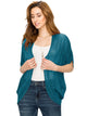 WSK1528 Womens Short Sleeve Open-Front Batwing Cardigan