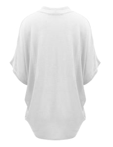 WSK1528 Womens Short Sleeve Open-Front Batwing Cardigan
