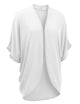 WSK1528 Womens Short Sleeve Open-Front Batwing Cardigan