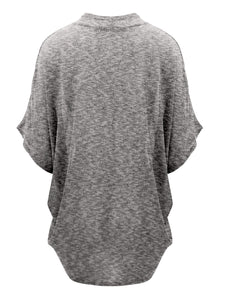 WSK1528 Womens Short Sleeve Open-Front Batwing Cardigan