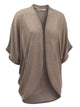 WSK1528 Womens Short Sleeve Open-Front Batwing Cardigan